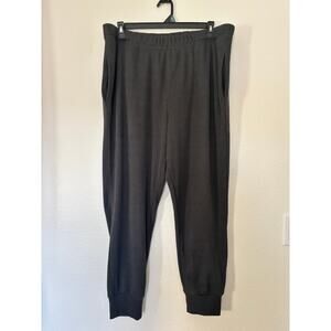 Berkshire Homewear Women's Plus Size 1X Dark Gray Soft Cozy Waffle Knit Pants